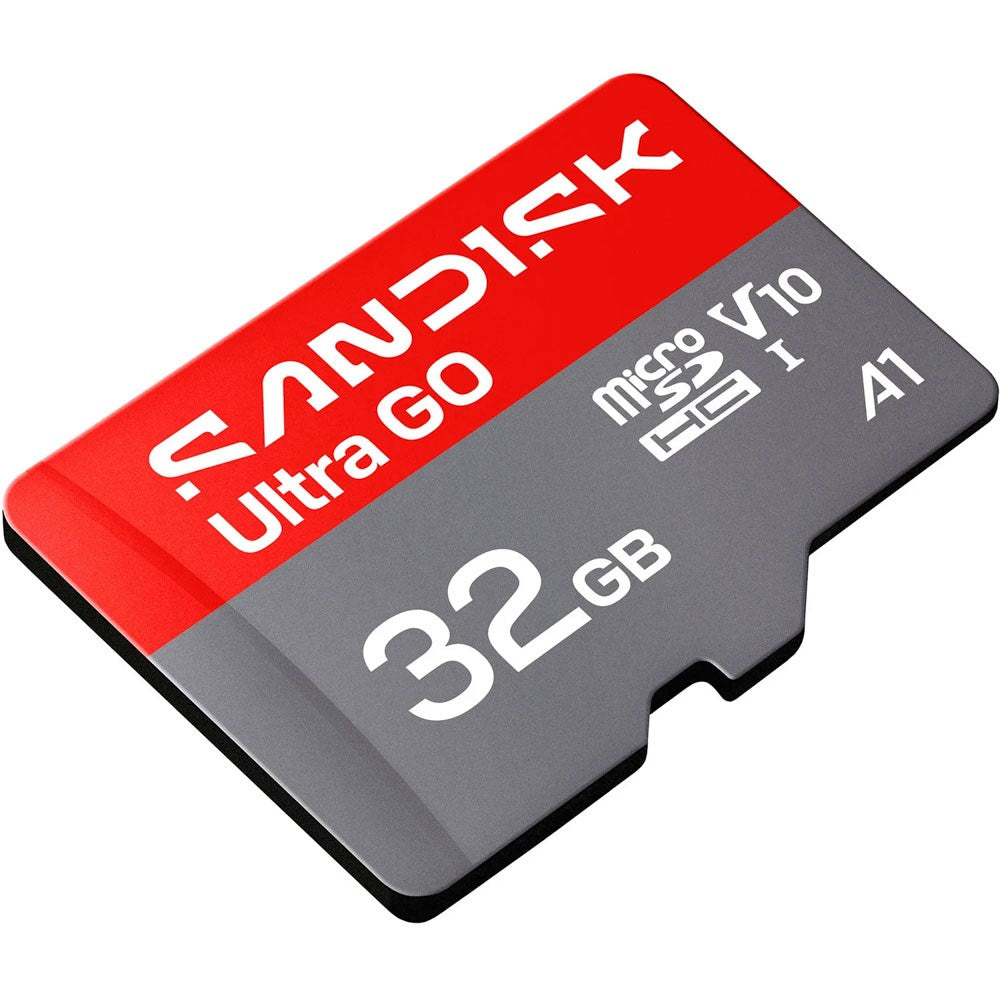 SanDisk MicroSD Ultra Go Memory Card - 32GB - Red / Grey