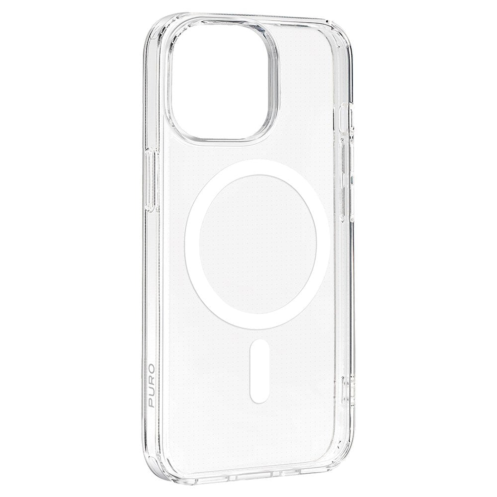 iPhone 15 Pro Max Puro Lite Mag Case - MagSafe Compatible - Transparent / White