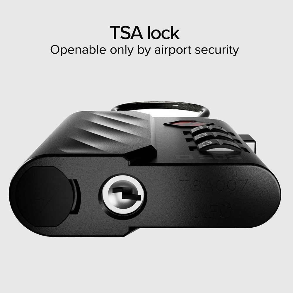 TSA-Padlock Compatible with Apple FindMy - GPS & Bluetooth Tracker - Black