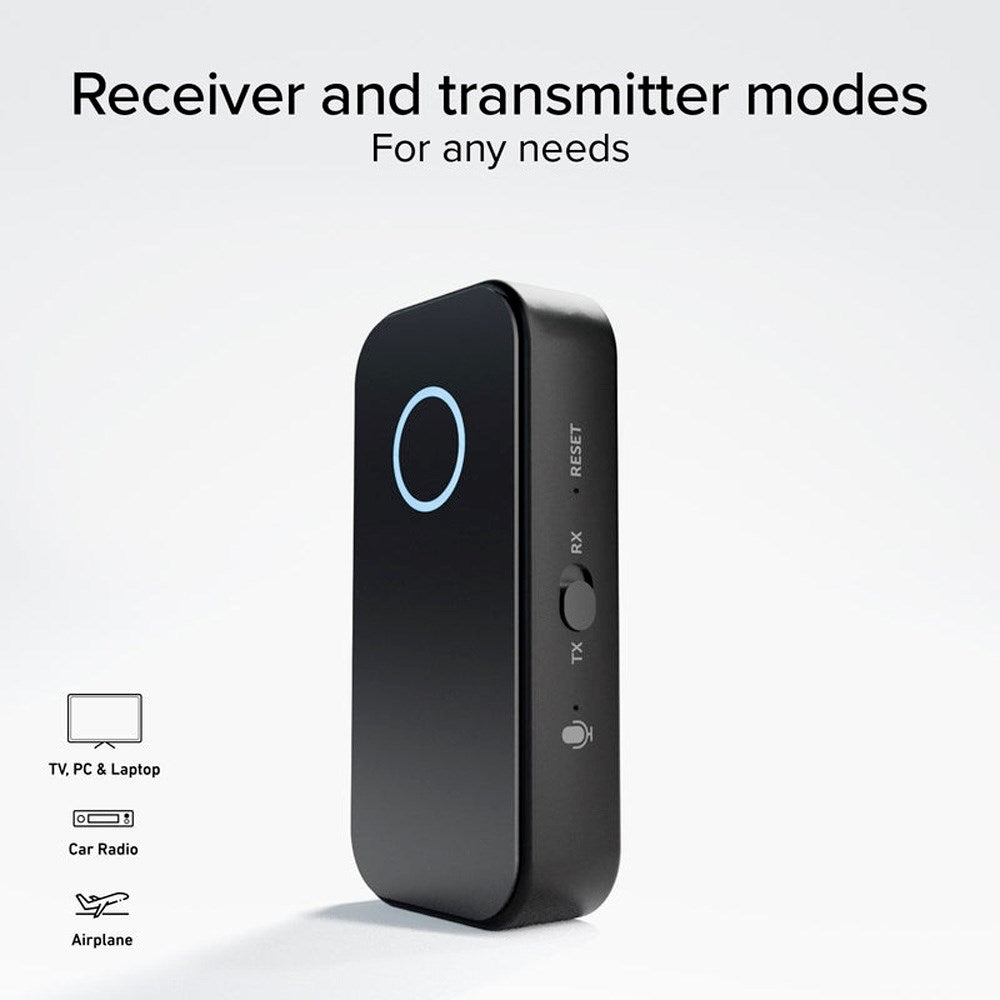 Jaz 2-in-1 RX / TX Wireless Audio Adapter with Jack Plug - Black