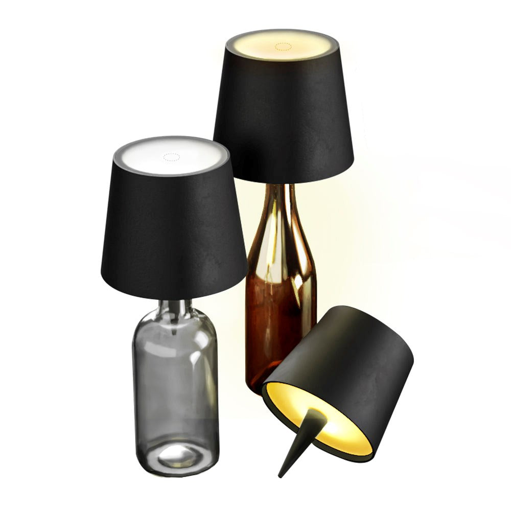 SBS Rechargeable LED Table Lamp - Lampshade - Black