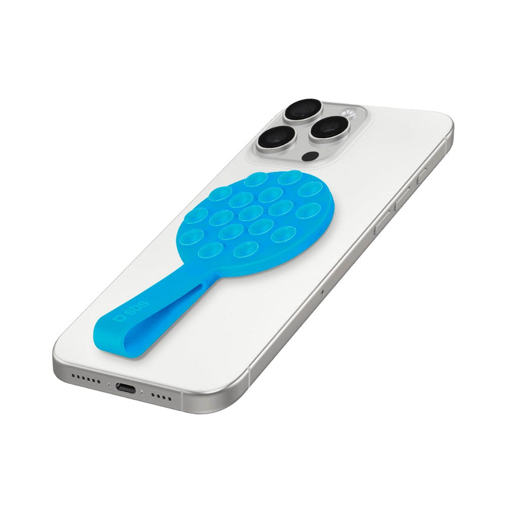 SBS Silicone Suction Cup Phone Holder - MagSafe Compatible - Blue