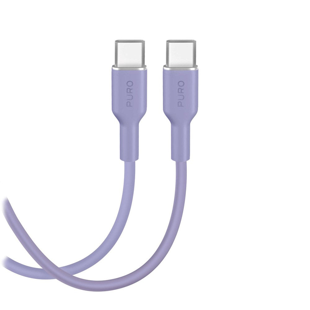 Puro ICON USB-C to USB-C Cable with 25W - 1.5m - Purple