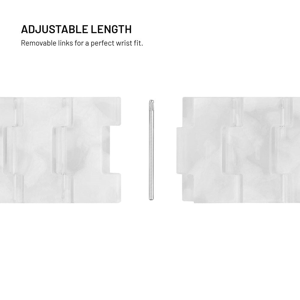 Fixed Universal Quick Release Resin Smartwatch Strap (18mm) - White