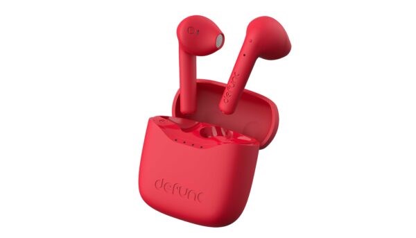 Defunc True Lite Bluetooth Headphones w. Charging Case - Red