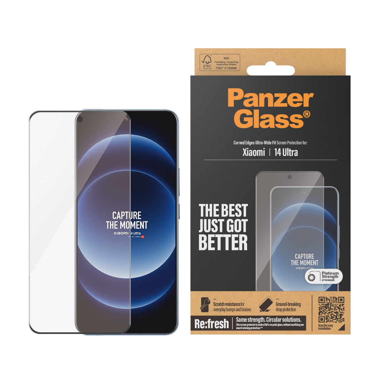 Xiaomi 14 Ultra - PanzerGlass Ultra-Wide Fit Screen Protector - Transparent