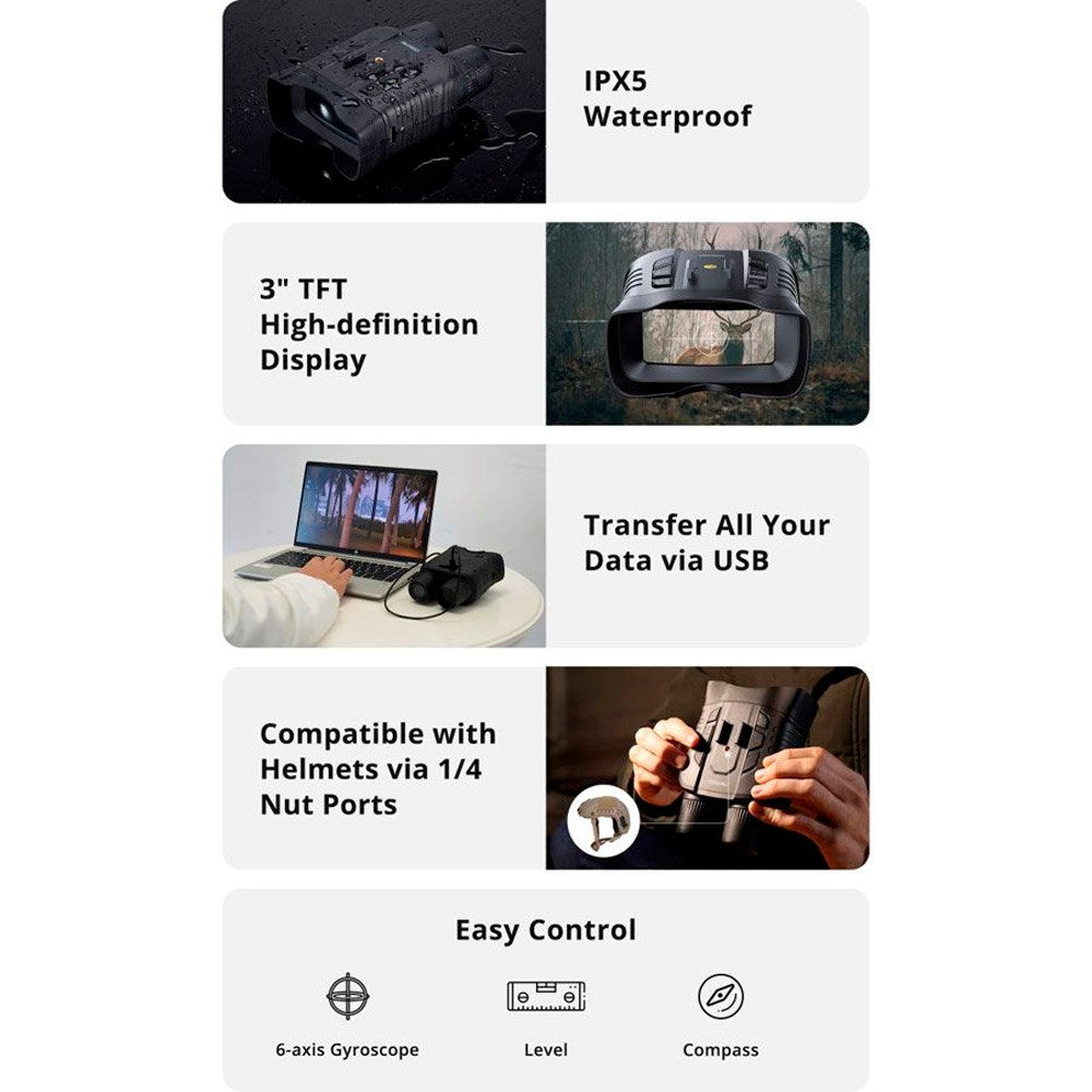 AKASO Seemor 4K Night Vision Googles - Black