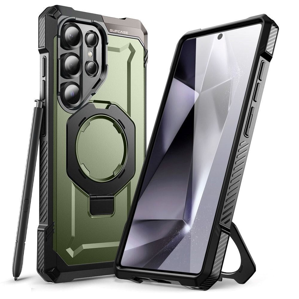 Supcase Unicorn Beetle Grip Samsung Galaxy S25 Ultra Case - MagSafe Compatible - Green