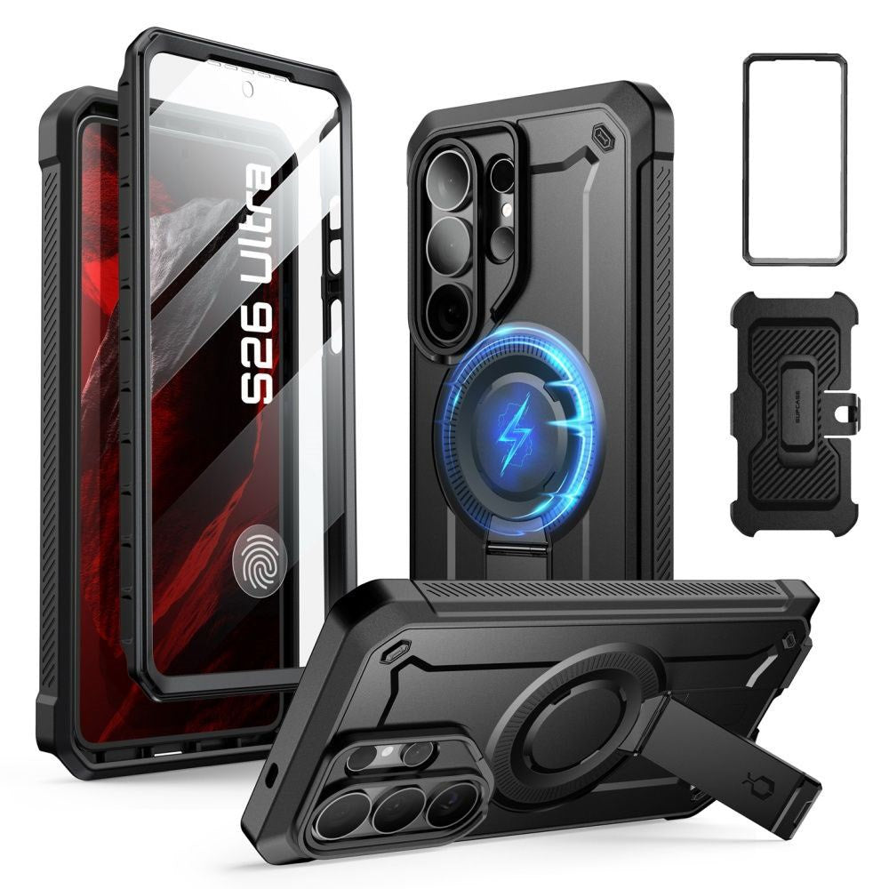 Samsung Galaxy S26 Ultra SUPCASE Unicorn Beetle Pro Mag Case with 2x Front Frame - MagSafe Compatible - Black