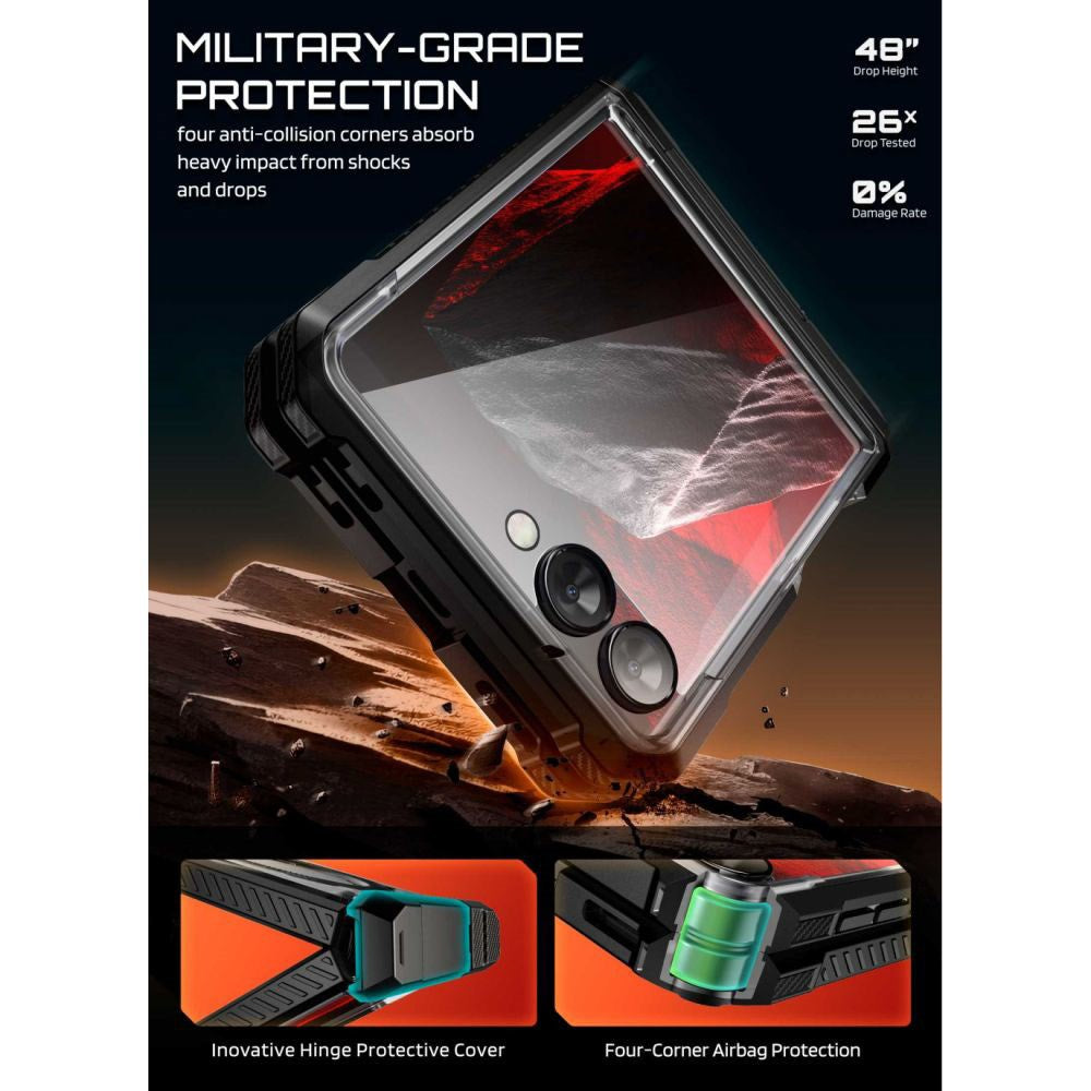 Samsung Galaxy Z Flip8 Supcase UB Grip Mag Case - MagSafe Compatible - Black