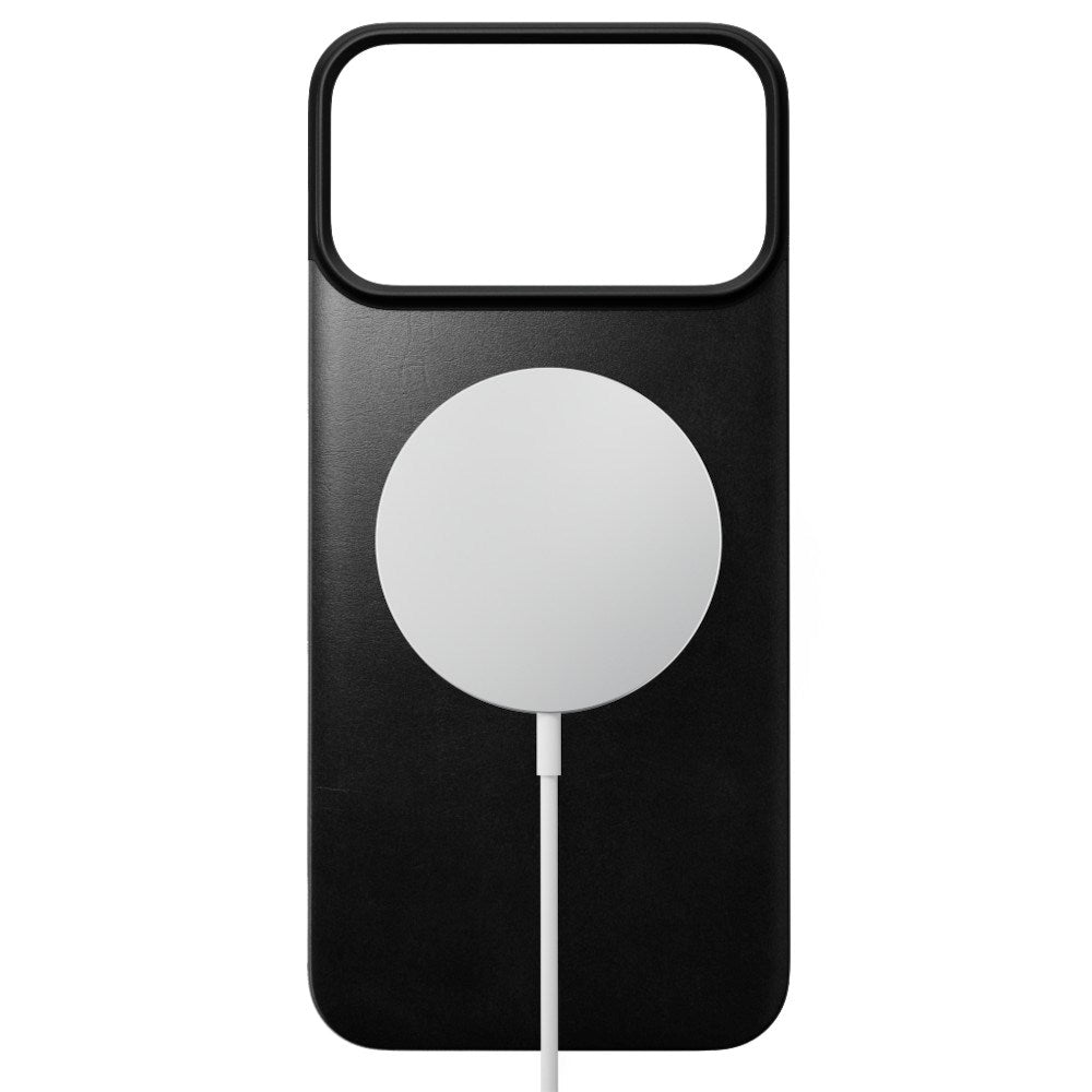 iPhone 18 Pro Max Nomad Magnetic Horween Leather Back Case - MagSafe Compatible - Black