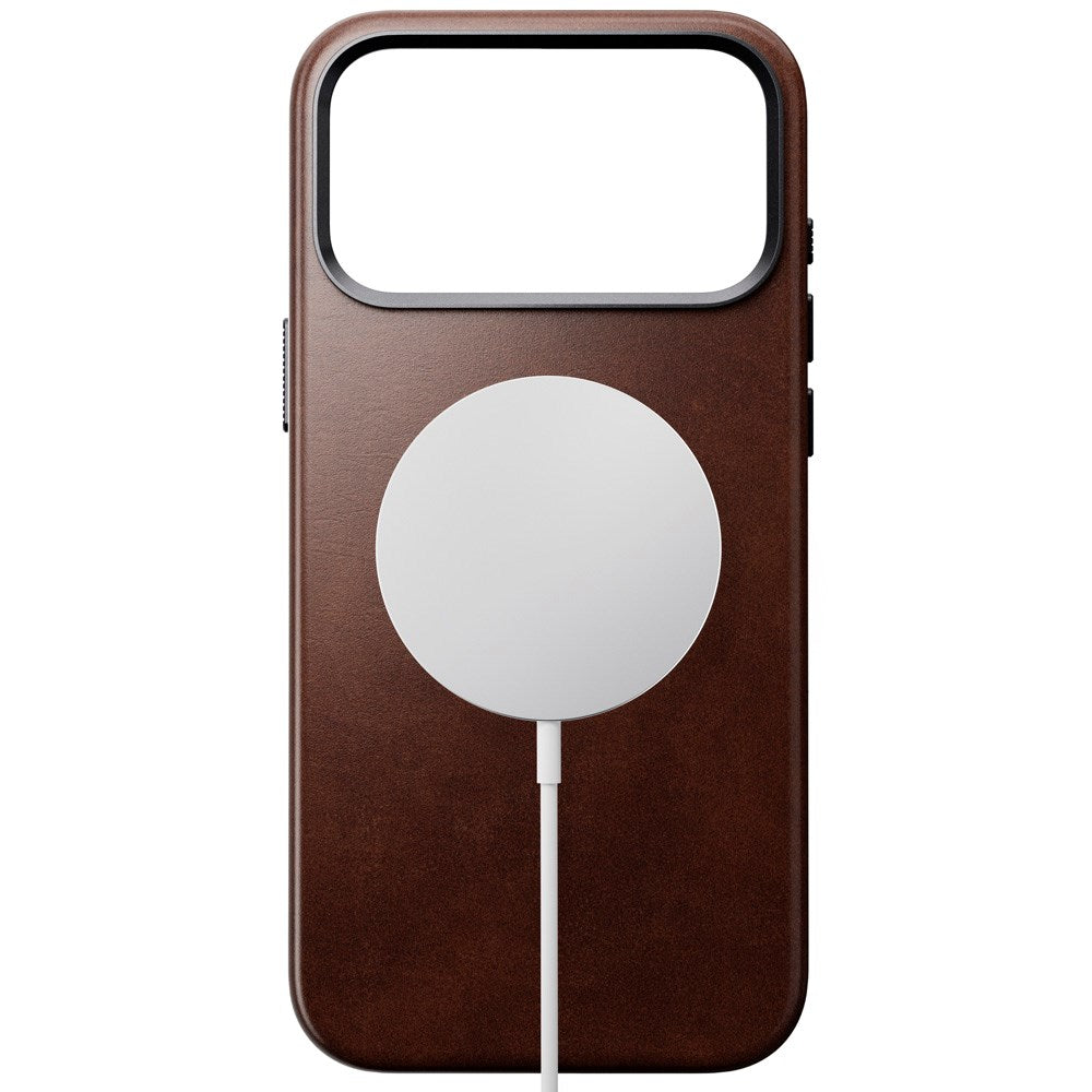 Nomad iPhone 17 Pro Max Traditional Horween Leather Case - MagSafe Compatible - Rustic Brown