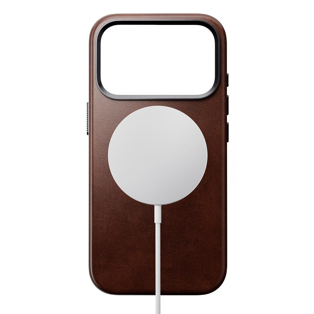 Nomad iPhone 17 Pro Traditional Horween Leather Case - MagSafe Compatible - Rustic Brown