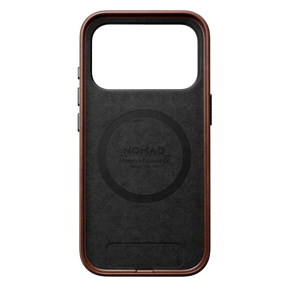 Nomad iPhone 17 Pro Traditional Horween Leather Case - MagSafe Compatible - Rustic Brown