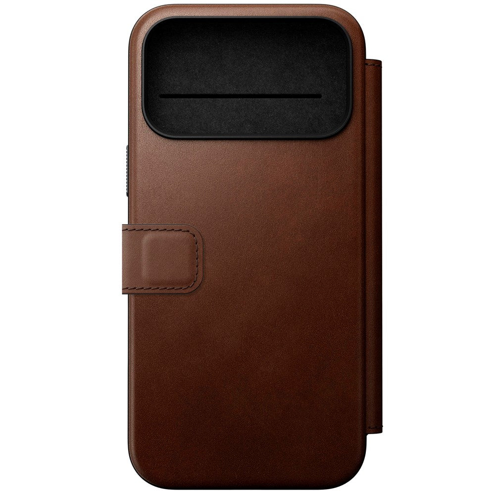 Nomad iPhone 17 Pro Max Modern Leather Folio Case - MagSafe Compatible - Brown