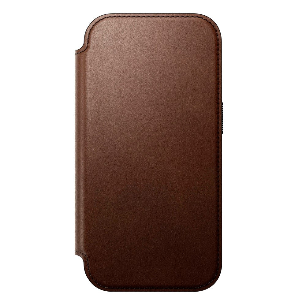 Nomad iPhone 17 Pro Modern Leather Folio Case - MagSafe Compatible - Brown