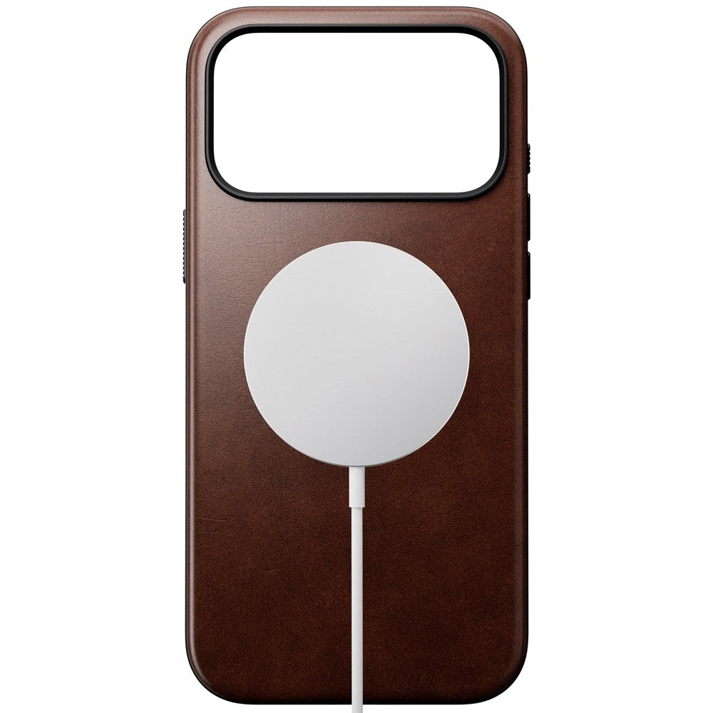 Nomad iPhone 17 Pro Max Modern Horween Leather Case - MagSafe Compatible - Rustic Brown