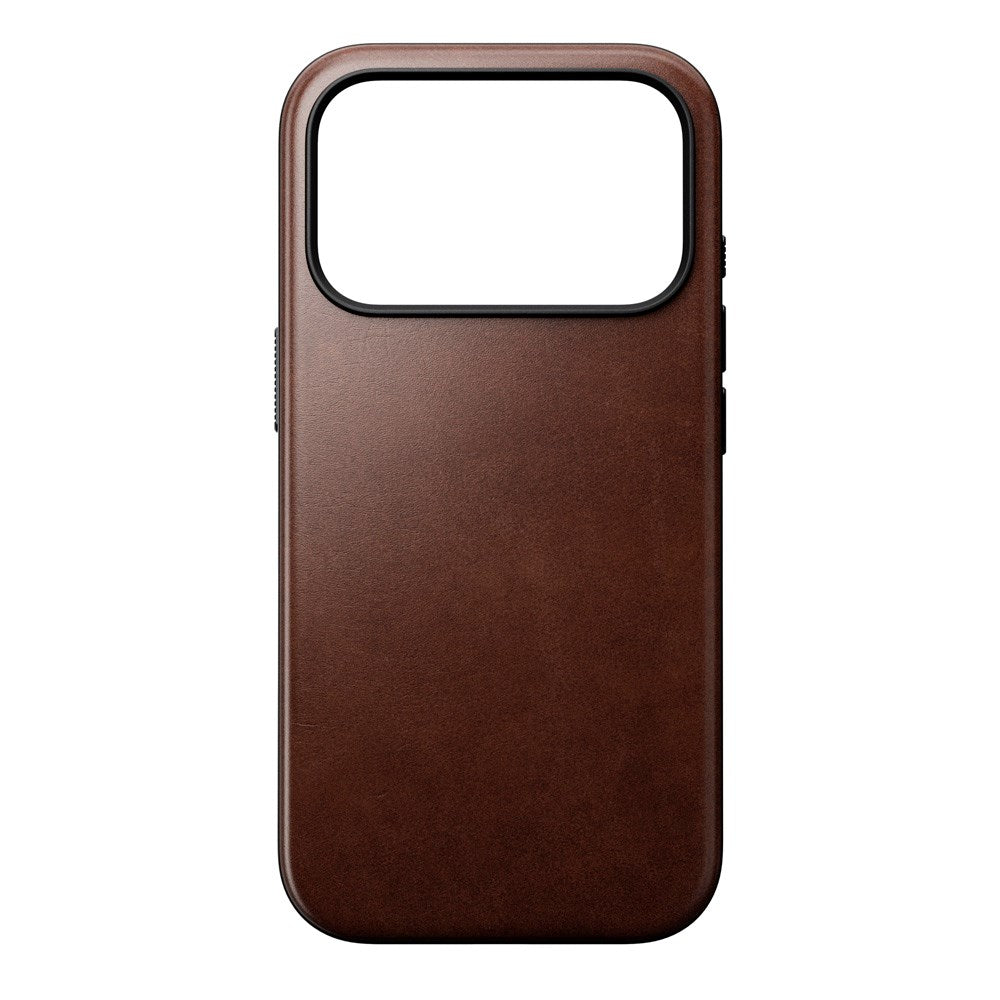 Nomad iPhone 17 Pro Modern Horween Leather Case - MagSafe Compatible - Rustic Brown