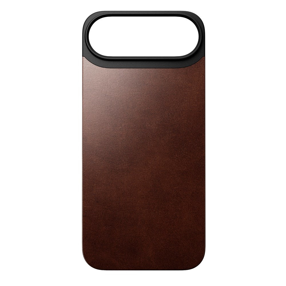 Nomad iPhone Air Magnetic Horween Leather Back Case - MagSafe Compatible - Rustic Brown