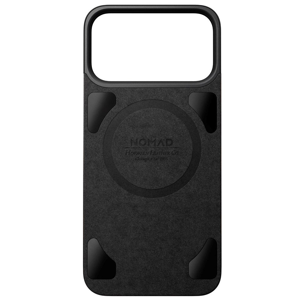 Nomad iPhone 17 Pro Magnetic Horween Leather Back Case - MagSafe Compatible - Black