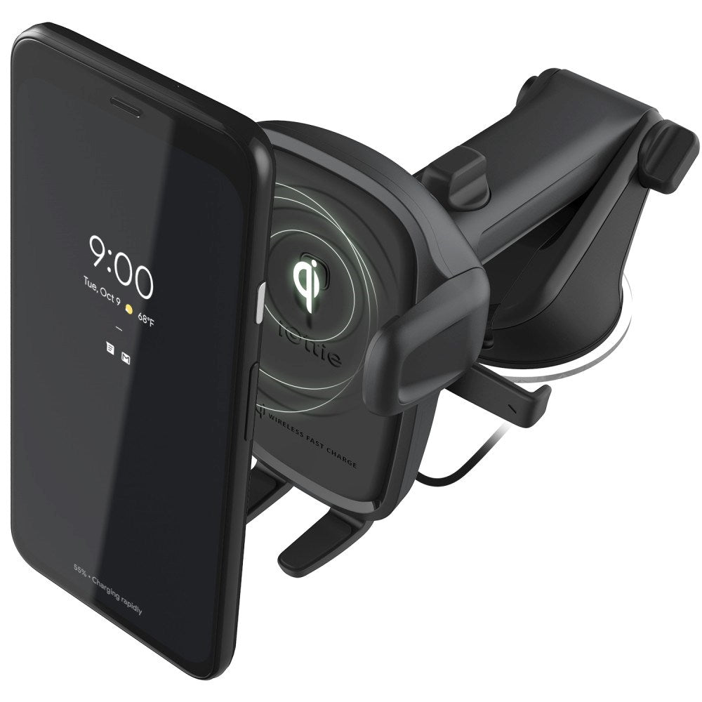 iOttie Easy-One-Touch Qi Car Mount with Wireless Charging – Dashboard / Windshield – Black
