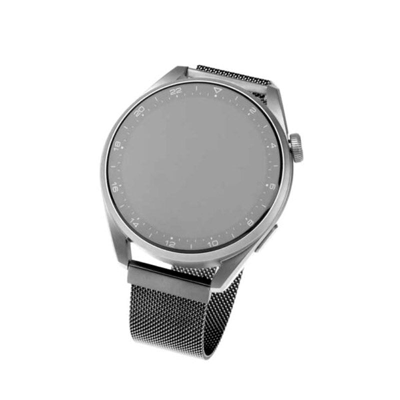 Fixed Universal Smartwatch Mesh Metal Strap (22mm) - Black