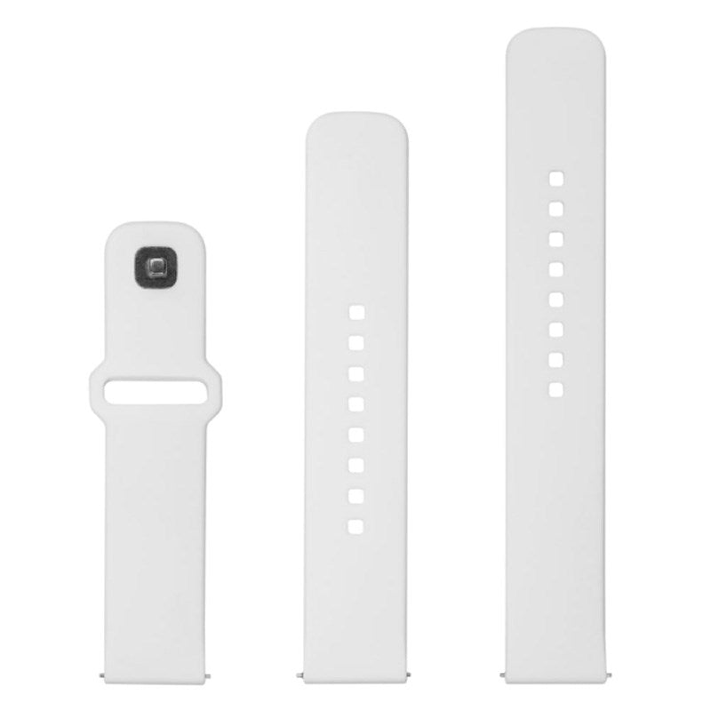 Fixed Universal Smartwatch Sporty Silicone Strap (22mm) - White