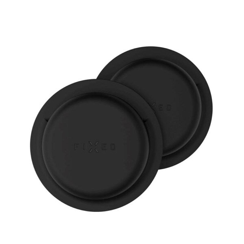 Fixed Silicone Sticker Case for Apple AirTag 1. & 2. Gen. - 2 pcs - Black