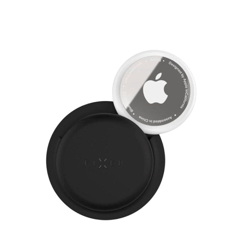 Fixed Silicone Sticker Case for Apple AirTag - 2 pcs - Black
