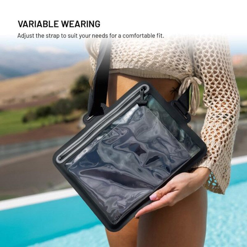 Fixed Waterproof Tablet Case (Max. Dimensions: 297 x 223mm) - Black / Transparent