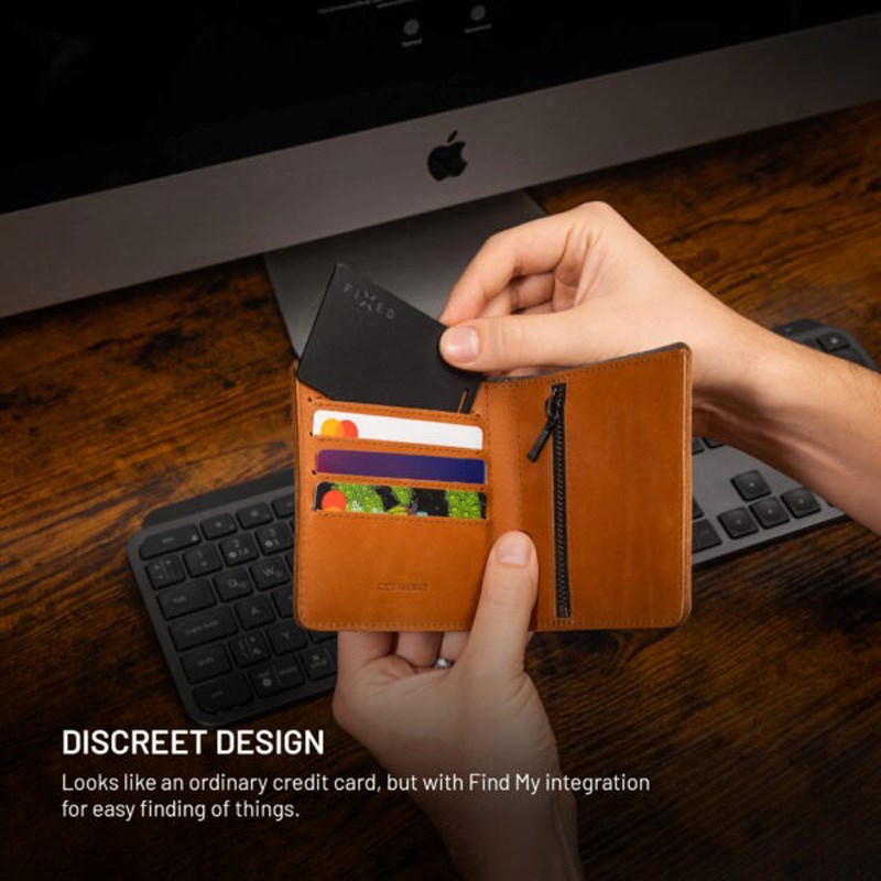 Fixed Tracking Card- Apple Find My Compatible - Black