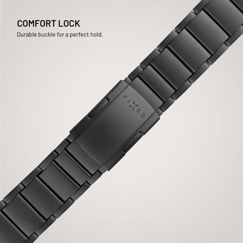 Fixed Universal Garmin 22mm QuickFit Titanium Strap - Black