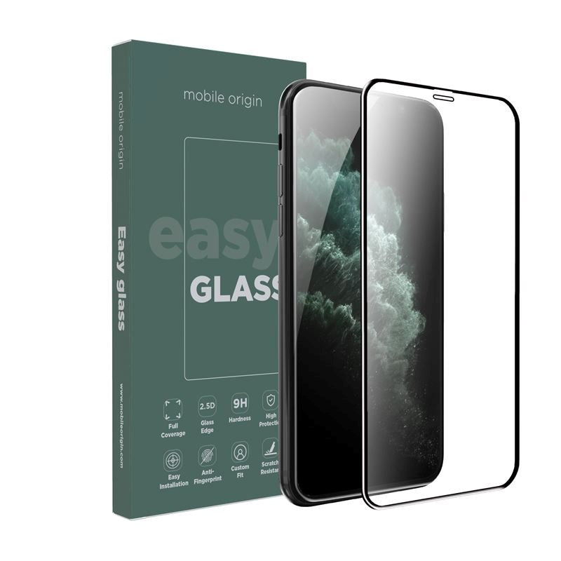 iPhone 11 Pro / Xs / X Mobile Origin EasyGlass Screen Protector - Transparent / Black Edge