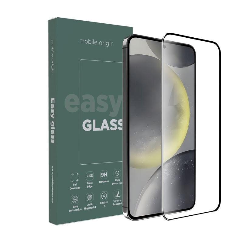 Samsung Galaxy S24+ (Plus) Mobile Origin EasyGlass Screen Protector - Transparent / Black Edge
