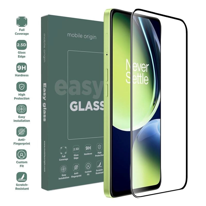 OnePlus Nord CE 3 Lite (5G) Mobile Origin EasyGlass Screen Protector - Transparent / Black Edge