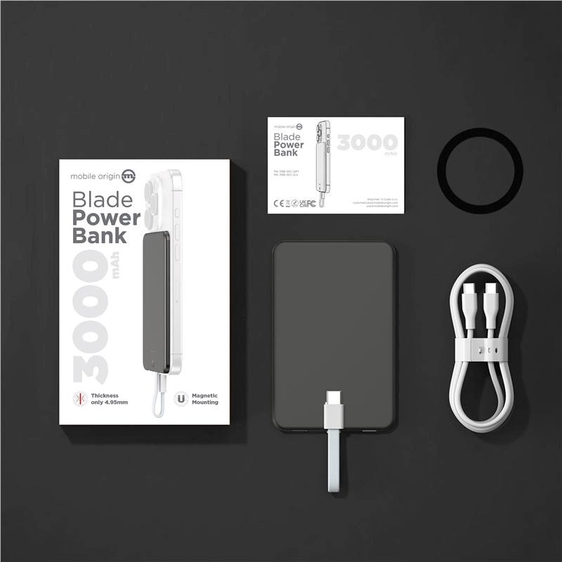 Mobile Origin Blade PowerBank 3000mAh - Grey