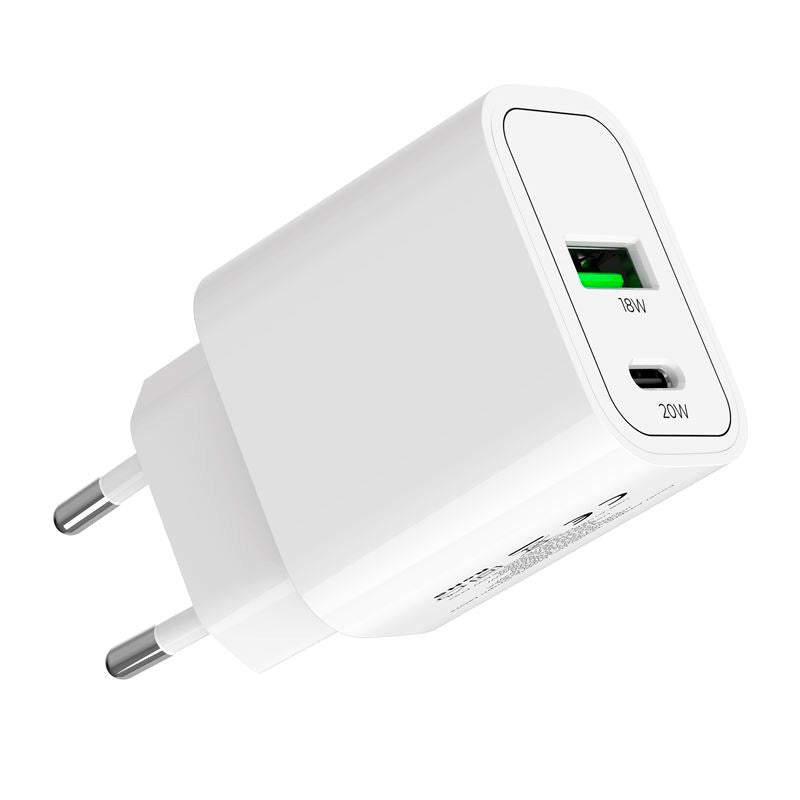 Mobile Origin MO12 20W Wall Charger with 1x USB-A & 1x USB-C - White