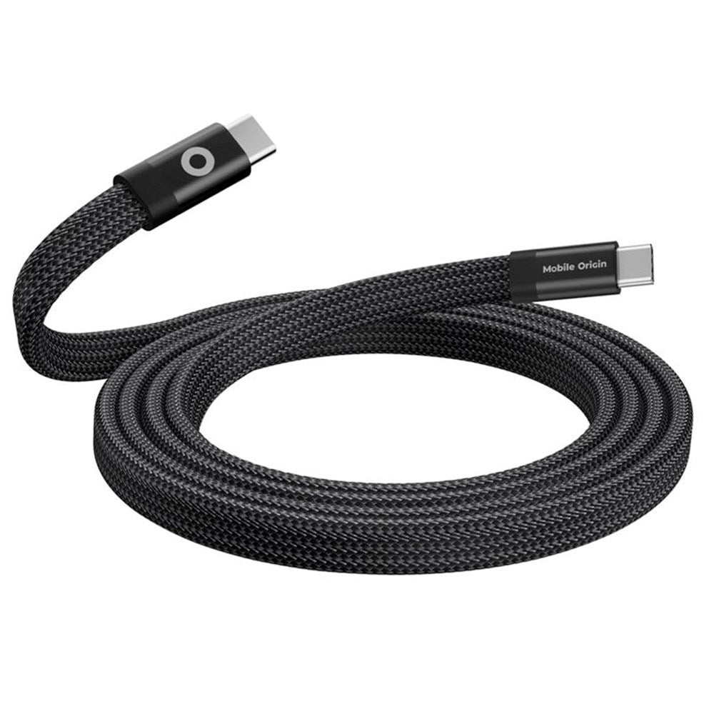 Mobile Origin Flat Magnetic USB-C to USB-C Cable - 1m - Black