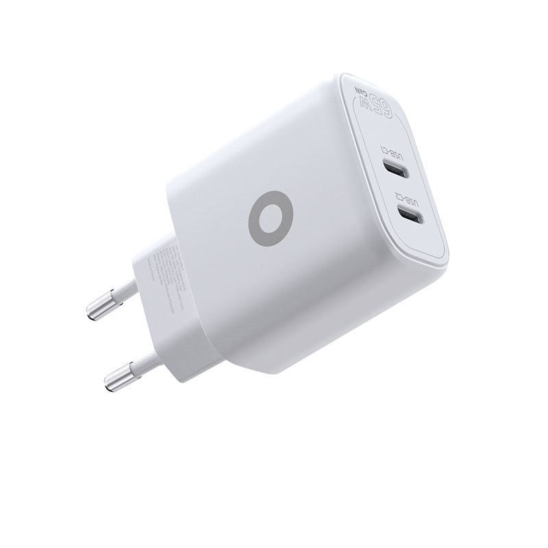 Mobile Origin GaN 65W Wall Charger with 2 x USB-C - White