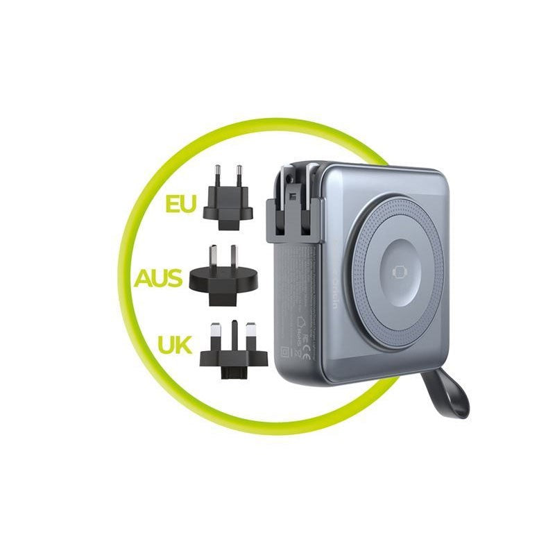 Mobile Origin PowerBank Travel Charger 10.000 mAh – MagSafe Compatible – Grey