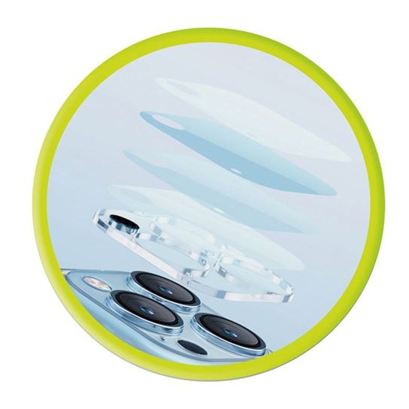 iPhone 17 Mobile Origin Tempered Glass Camera Lens Protection - Transparent / Black Edge