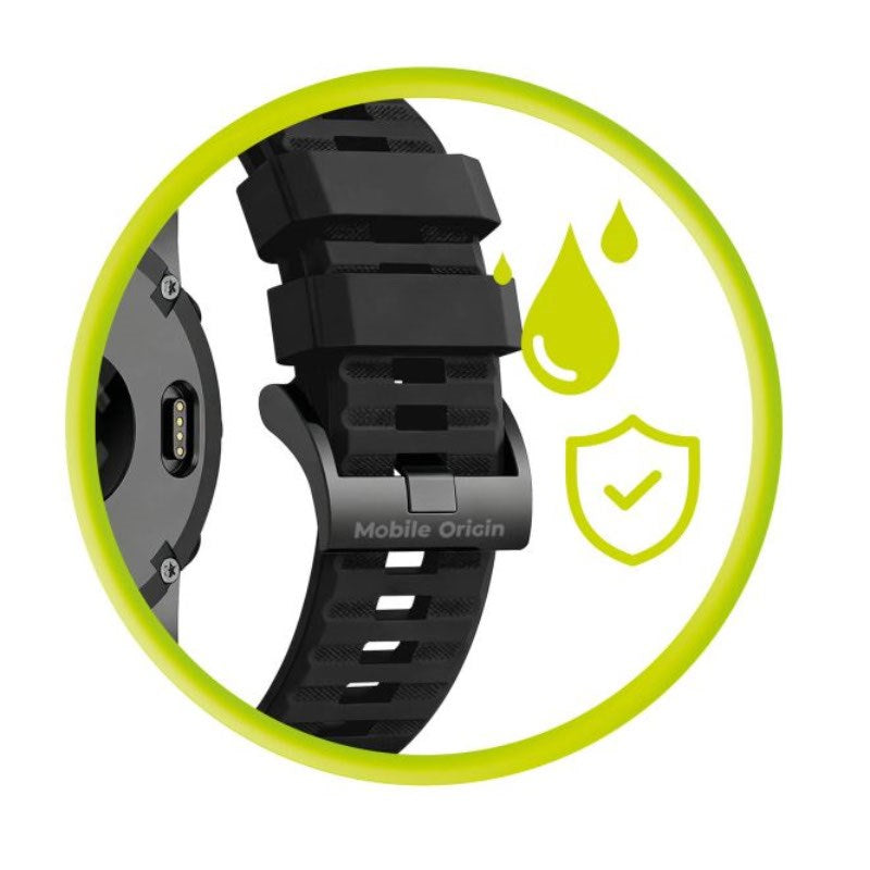 Mobile Origin Universal Garmin Strap (20mm QuickFit) - Silicone - Black