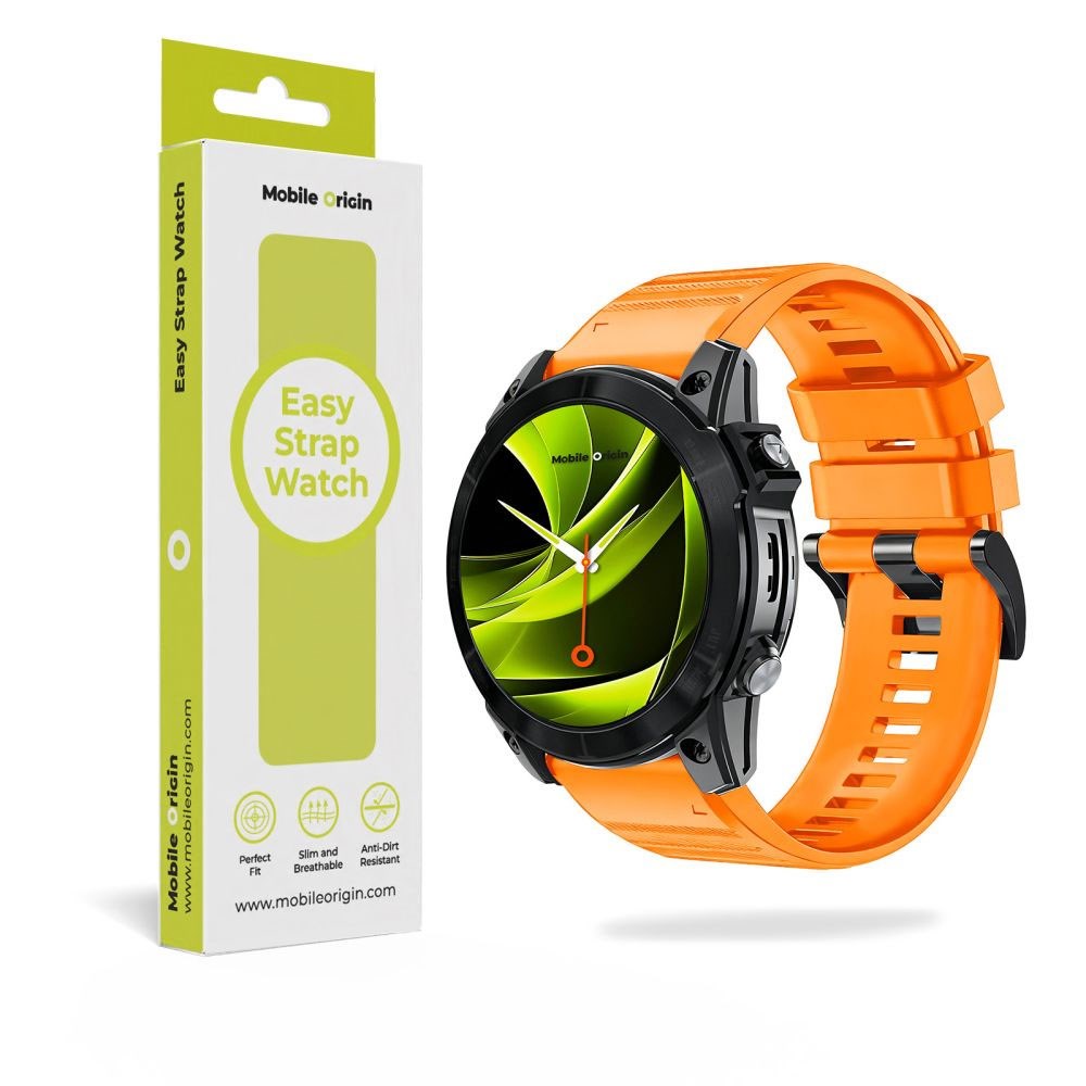 Mobile Origin Universal Garmin Strap (26mm QuickFit) - Silicone - Orange