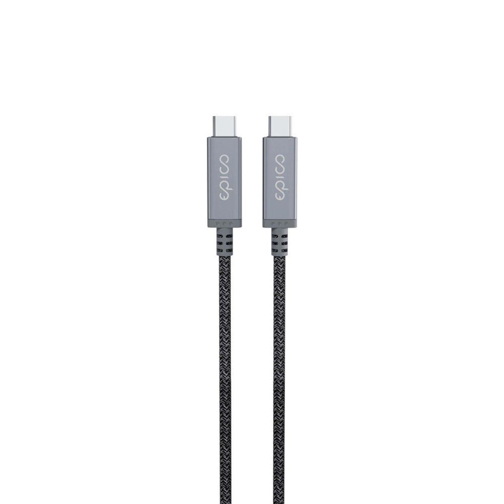 Epico Thunderbolt 4 Braided USB-C to USB-C Cable - 1.5 m - Grå