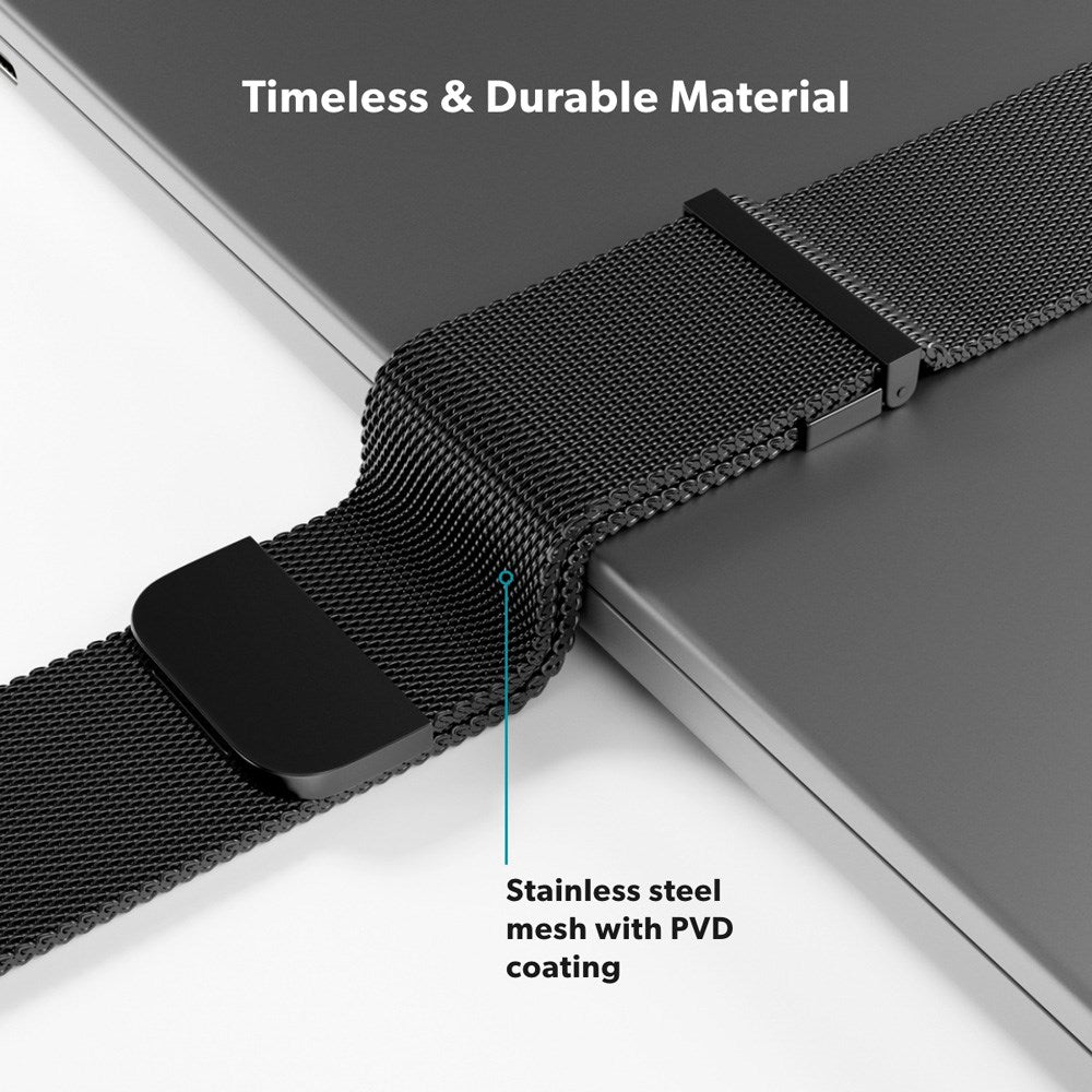 Apple Watch (38/40/SE/41/42mm) Epico Milanese+ (Plus) Stainless Steel Strap - Space Gray