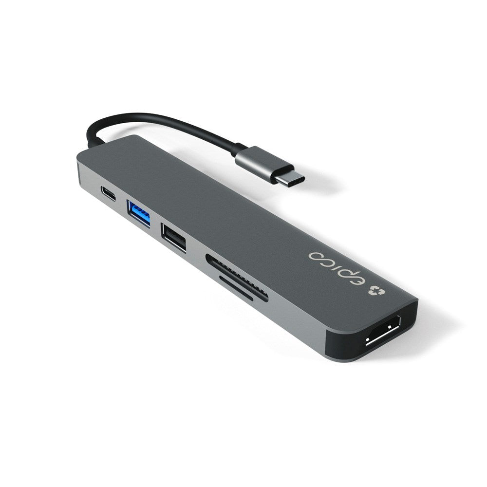 Epico Resolve 8K Aluminium 6-in-1 Hub - Space Grey