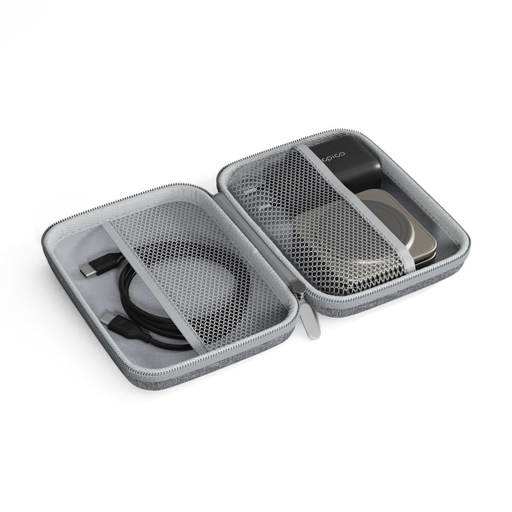 Epico UltraBase Qi2 Fold Alu Mag+ 3-in-1 Wireless Charger - MagSafe Compatible - Titanium