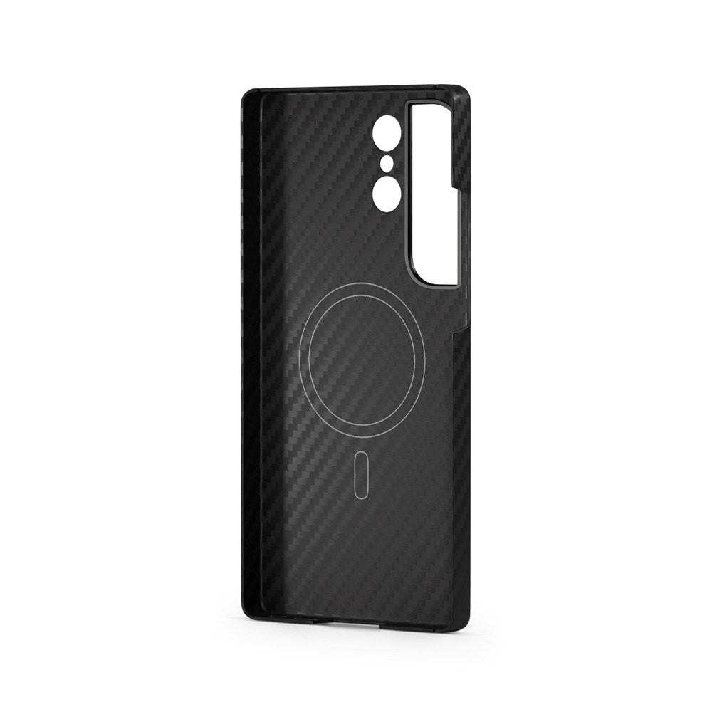 Samsung Galaxy S25 Ultra Spello Mag+ Carbon Case - MagSafe Compatible - Sort