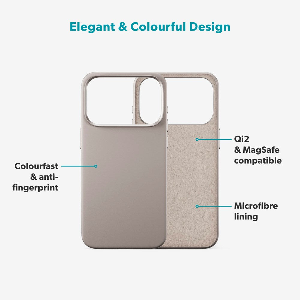 iPhone 17 Pro Epico Silicone Pro Mag+ Case - MagSafe Compatible - Titanium Beige