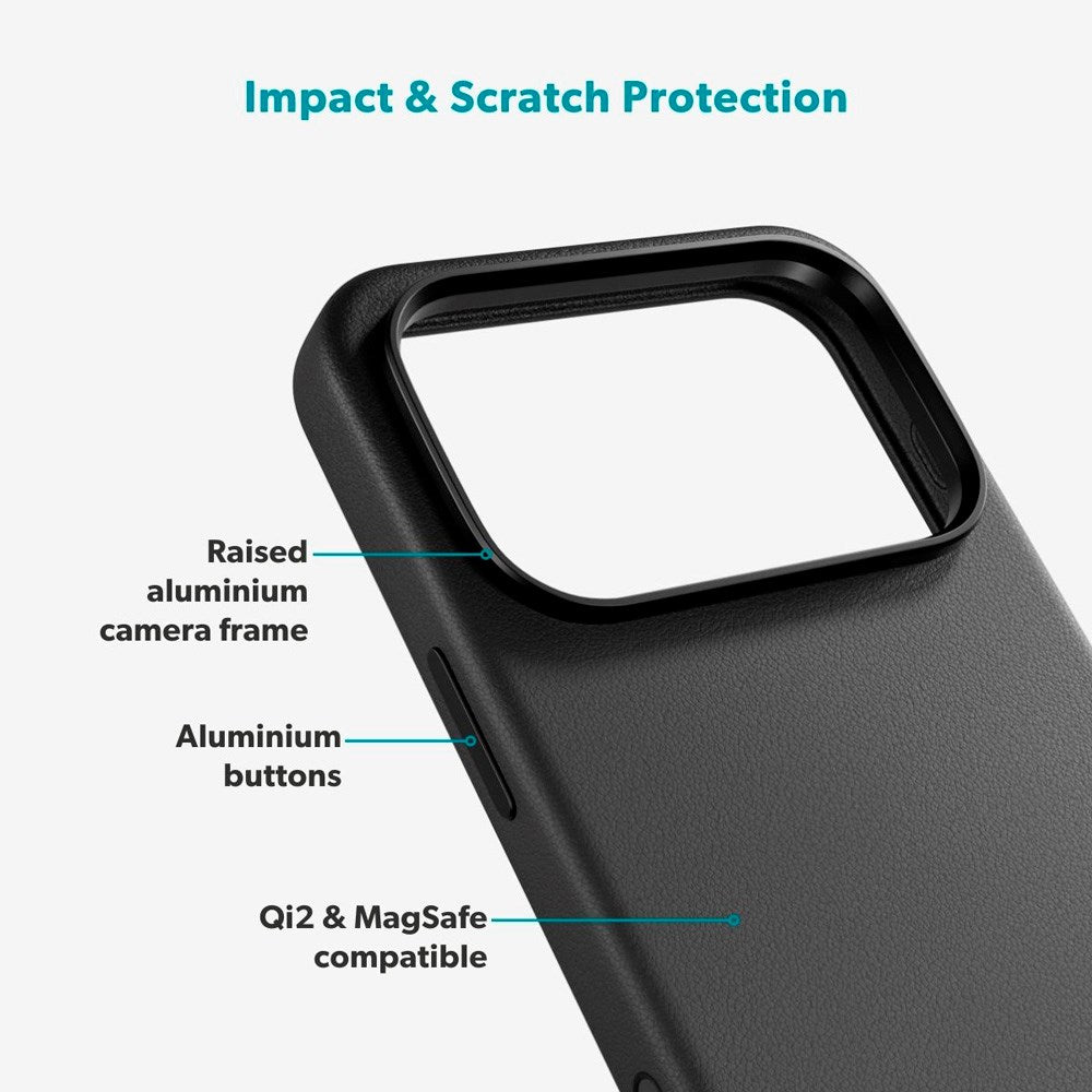 iPhone 17 Pro Max Epico Leather Pro Mag+ Case - MagSafe Compatible - Black